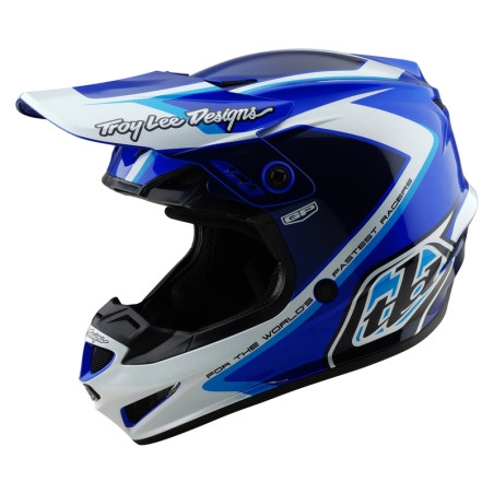 TROY LEE DESIGNS GP Shutter Jugend-Helm – Blau/Weiß