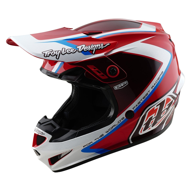 Casco infantil TROY LEE DESIGNS GP Shutter - Rojo/Blanco - talla YL