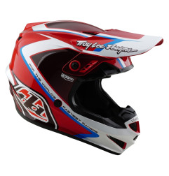 Casco infantil TROY LEE DESIGNS GP Shutter - Rojo/Blanco - talla YL