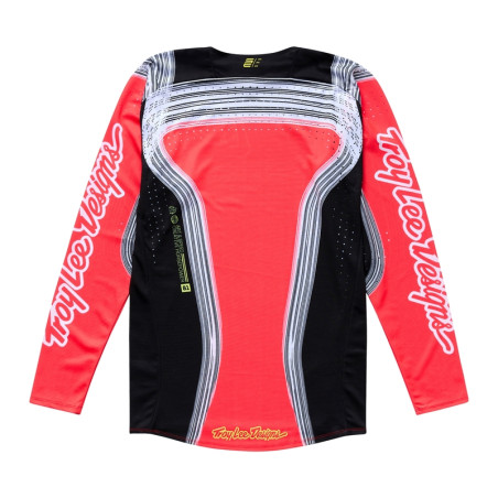 TROY LEE DESIGNS SE PRO Stripes Jugend-Trikot – Infra Red/Schwarz