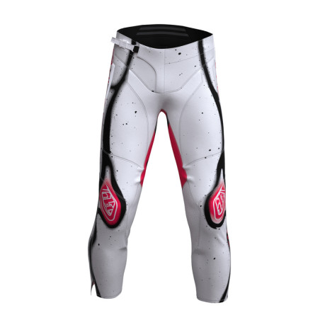 Pantalón infantil TROY LEE DESIGNS GP Pro Membrane - Blanco/Rojo neón