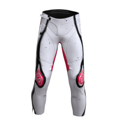Pantalón infantil TROY LEE DESIGNS GP Pro Membrane - Blanco/Rojo neón