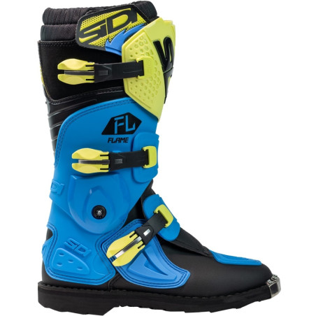 SIDI Flame Youth Boots - Light Blue / Lime / Black