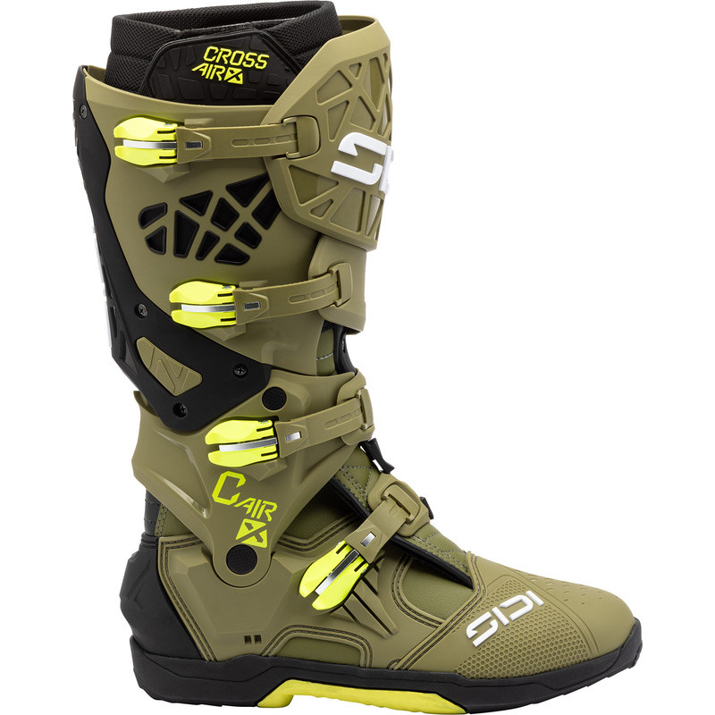 SIDI Crossair X Boots - Olive Green/Fluo Yellow