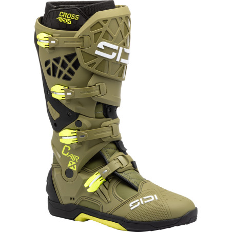 SIDI Crossair X Boots - Olive Green/Fluo Yellow
