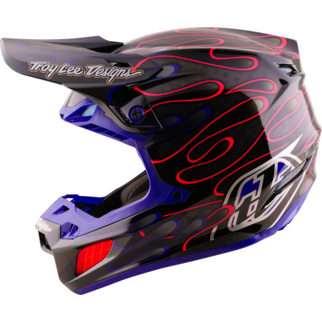 TROY LEE DESIGNS SE5 Carbon Mips Helmet Overspray - Black/Magenta