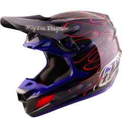 Casco TROY LEE DESIGNS SE5 Carbon Mips Overspray - negro/magenta
