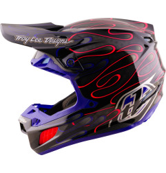 TROY LEE DESIGNS SE5 Carbon Mips Helmet Overspray - Black/Magenta