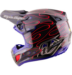TROY LEE DESIGNS SE5 Carbon Mips Helmet Overspray - Black/Magenta