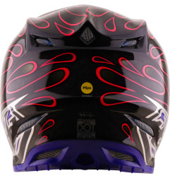 TROY LEE DESIGNS SE5 Carbon Mips Helm Overspray - Schwarz/Magenta