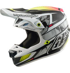 Casco TROY LEE DESIGNS SE5 Carbon Mips - Lined Up blanco