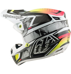 Casco TROY LEE DESIGNS SE5 Carbon Mips - Lined Up blanco