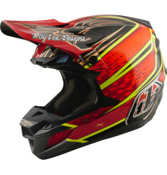 Casque TROY LEE DESIGNS SE5 Carbon Mips - Wings rouge