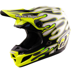 Casco TROY LEE DESIGNS SE5 Composite Mips Overspray - Charcoal/amarillo fluo