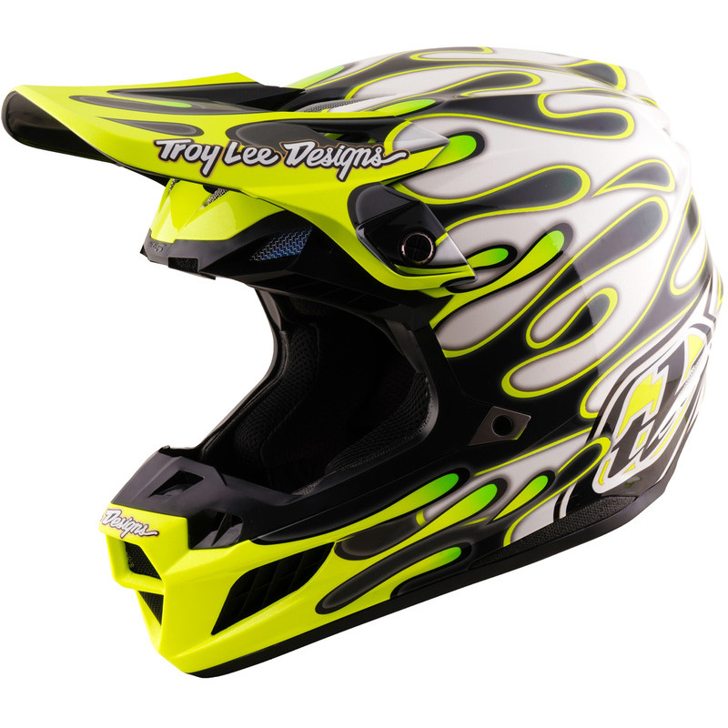 Casco TROY LEE DESIGNS SE5 Composite Mips Overspray - Charcoal/amarillo fluo
