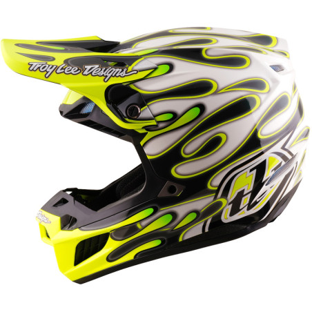 TROY LEE DESIGNS SE5 Composite Mips Helmet Overspray - Charcoal/Flo Yellow