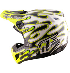TROY LEE DESIGNS SE5 Composite Mips Helm Overspray - Charcoal/Fluogelb