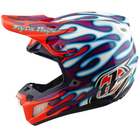 TROY LEE DESIGNS SE5 Composite Mips Helm - Overspray Violett/Weiß