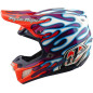 Casco TROY LEE DESIGNS SE5 Composite Mips - Overspray violeta/blanco