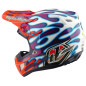 TROY LEE DESIGNS SE5 Composite Mips Helm - Overspray Violett/Weiß