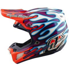 TROY LEE DESIGNS SE5 Composite Mips Helm - Overspray Violett/Weiß