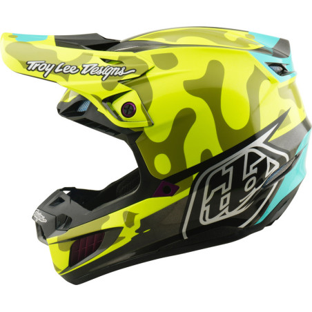 Casque TROY LEE DESIGNS SE5 Composite Mips - Myth jaune fluo