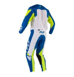 Pantalon FLY RACING Kinetic Mesh - bleu/blanc/jaune fluo