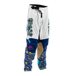 Pantalon enfant FLY RACING Kinetic Mesh Mutant - blanc/bleu/multi