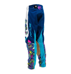 FLY RACING Kinetic Mesh Mutant Jugendhose - Weiß/Blau/Multi