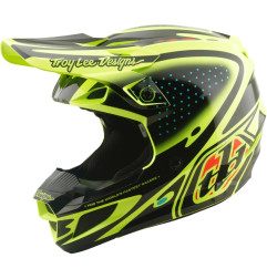TROY LEE DESIGNS SE5 Polycarbonate Mips Helm - The Line Flo Gelb