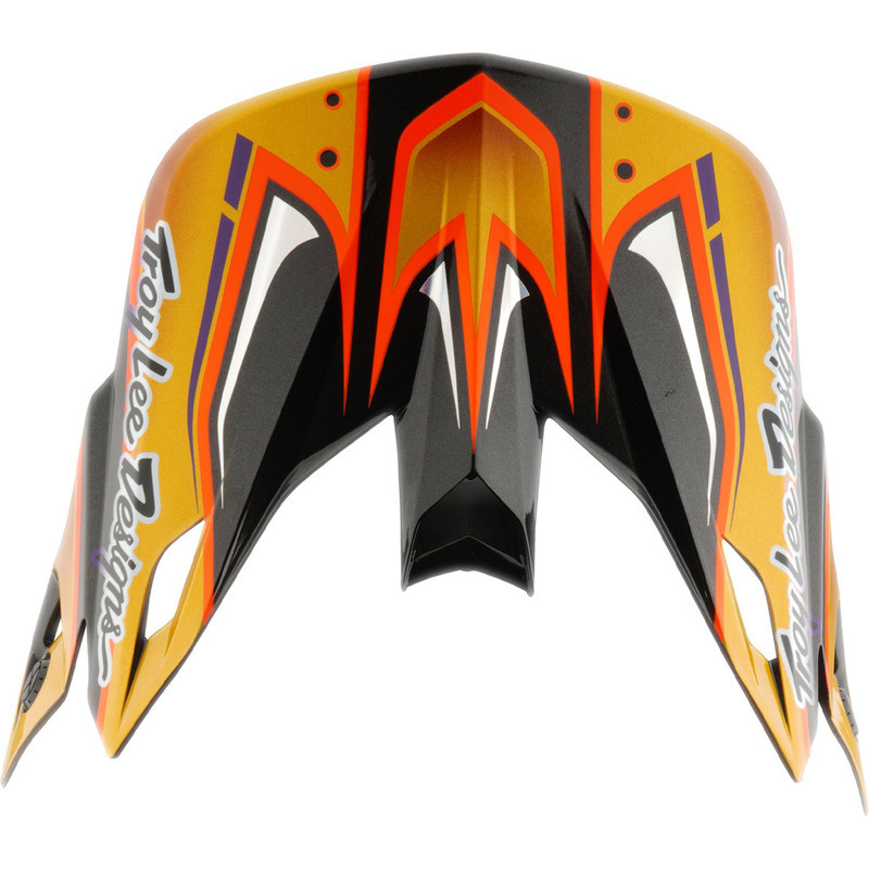 TROY LEE DESIGNS SE5 Carbon Helmschirm - Crest Gold