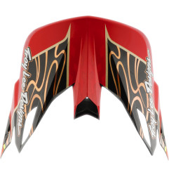 TROY LEE DESIGNS SE5 Carbon Helmschirm - Wings Rot