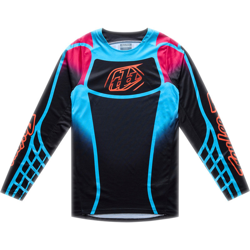 Camiseta TROY LEE DESIGNS GP Pro - Framework Negro/Cyan