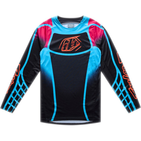 Camiseta TROY LEE DESIGNS GP Pro - Framework Negro/Cyan