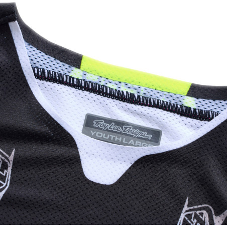 Camiseta infantil TROY LEE DESIGNS SE Pro - Salvo Negro/Blanco