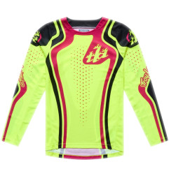 Maillot enfant TROY LEE DESIGNS GP Pro - Roller jaune fluo/fuschia
