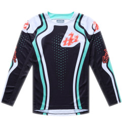 Camiseta infantil TROY LEE DESIGNS GP Pro - Roller Negro/Teal
