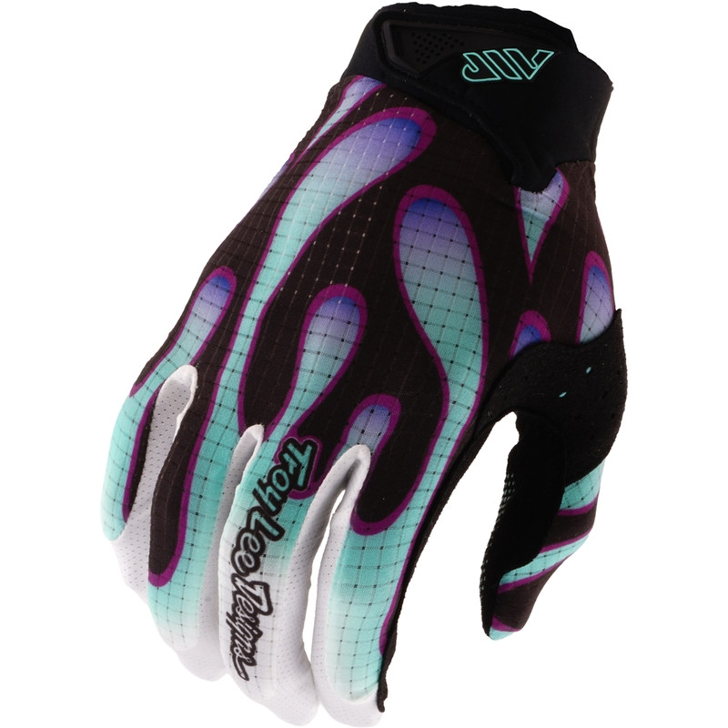 Guantes infantiles TROY LEE DESIGNS Air - Overspray negro/Real Teal