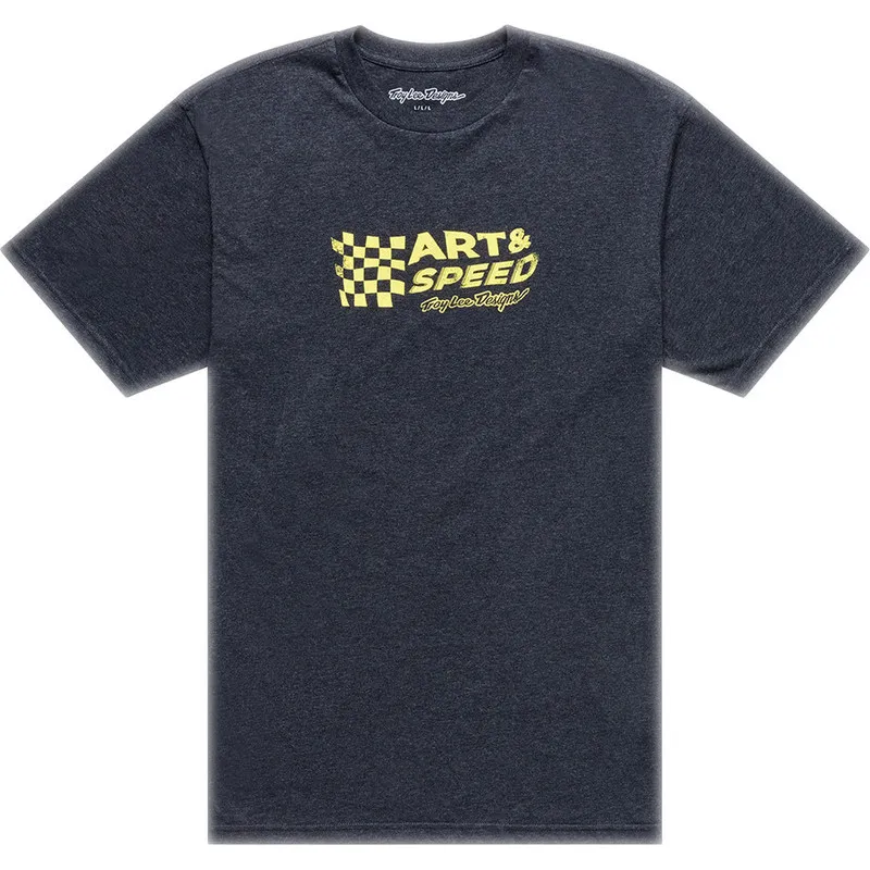 T-Shirt TROY LEE DESIGNS Finish Line - Black Heather
