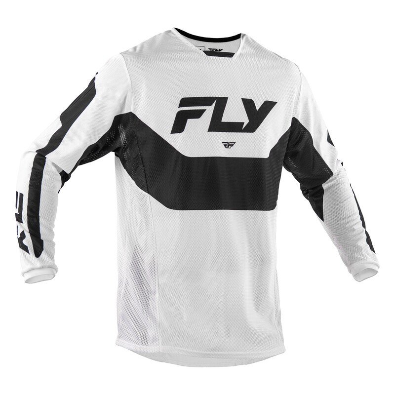 FLY RACING Kinetic Mesh Jersey - White / Black FLY RACING Kinetic Mesh Jersey - White / Black