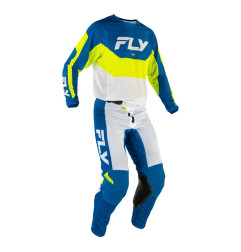 FLY RACING Kinetic Mesh Jersey - Blue / White / Hi-Vis