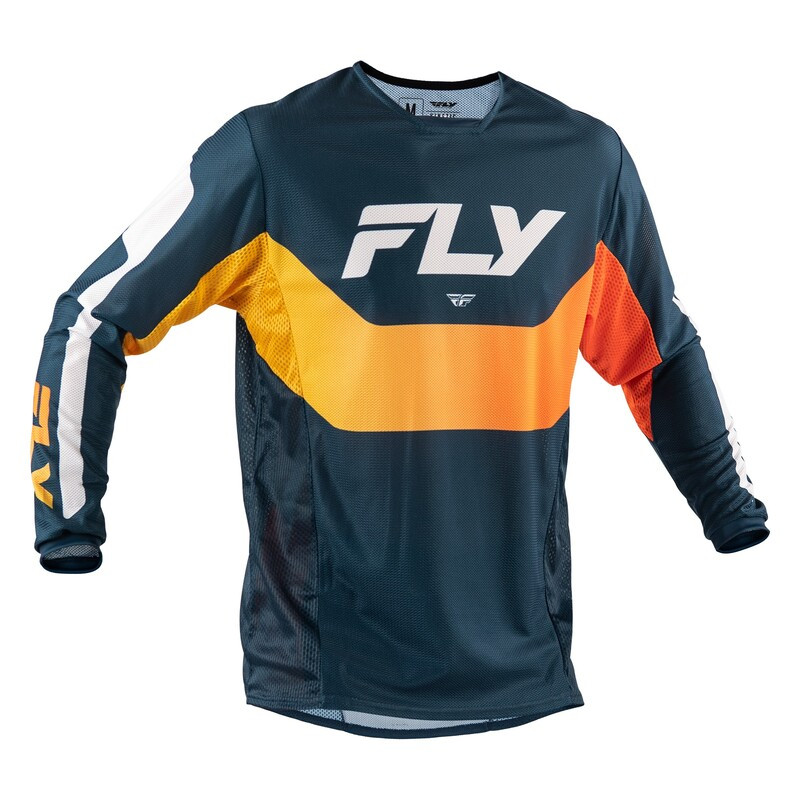 FLY RACING Kinetic Mesh Jersey - Navy/Orange