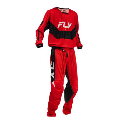 FLY RACING Kinetic Mesh Jugendjersey - Rot/Schwarz/Weiß
