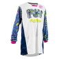 Maillot enfant FLY RACING Kinetic Mesh Mutant - blanc/bleu/multi