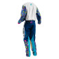Camiseta infantil FLY RACING Kinetic Mesh Mutant - Blanco / Azul / Multi