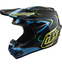 TROY LEE DESIGNS GP Pro Mips Kinderhelm Pulse - Schwarz/Fluogelb