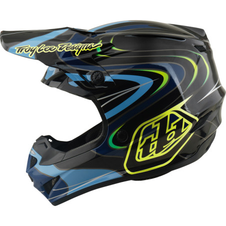 TROY LEE DESIGNS GP Pro Mips Youth Helmet Pulse - Black/Flo Yellow