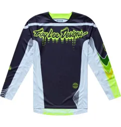 TROY LEE DESIGNS GP Pro Jersey Stagger - Gunmetal/Neo Yellow
