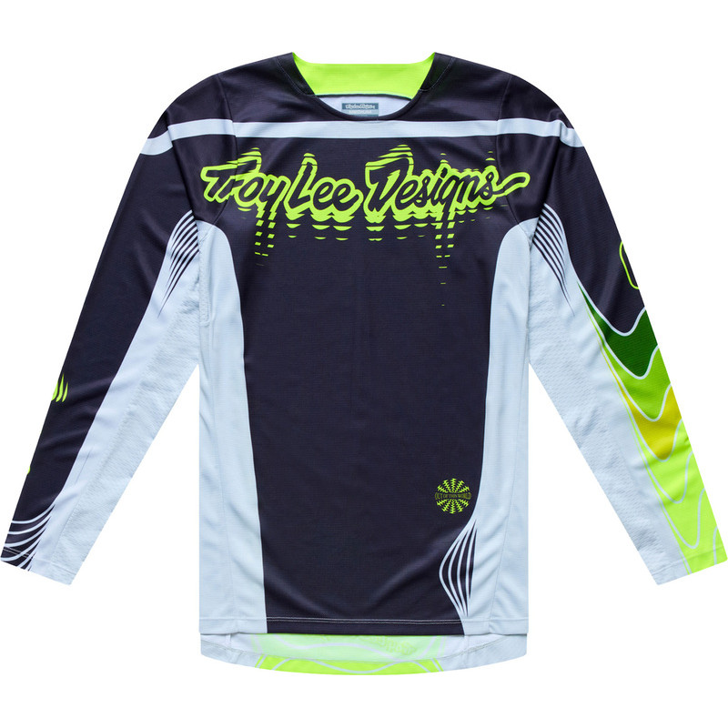 Camiseta TROY LEE DESIGNS GP Pro Stagger - Gunmetal/Neo Yellow Camiseta TROY LEE DESIGNS GP Pro Stagger - Gunmetal/Neo Yellow