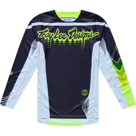 Camiseta TROY LEE DESIGNS GP Pro Stagger - Gunmetal/Neo Yellow